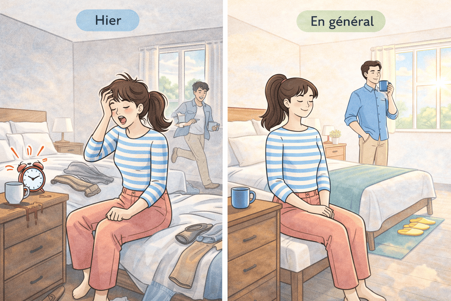 Hier vs. En général